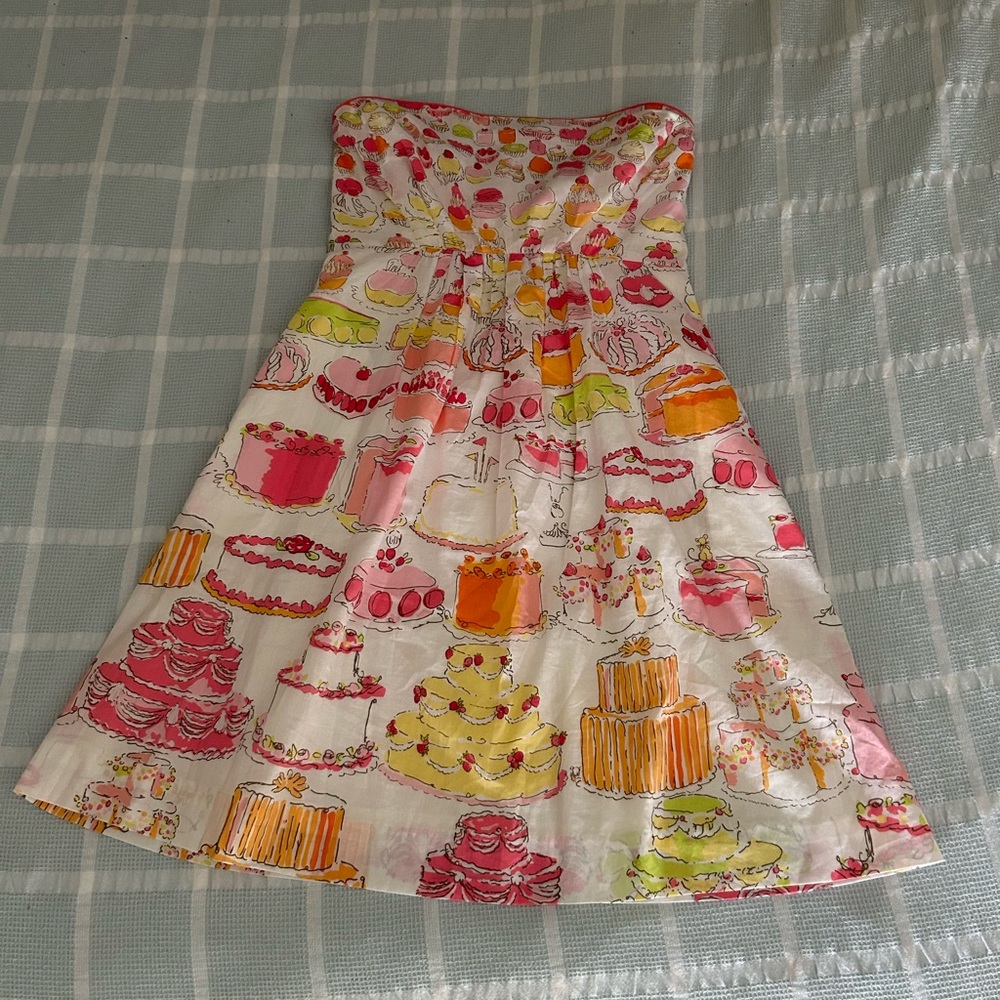 EUC Lilly Pulitzer Wyatt Dress Let Them Eat Cake size 0
